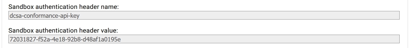 sandbox authentication header