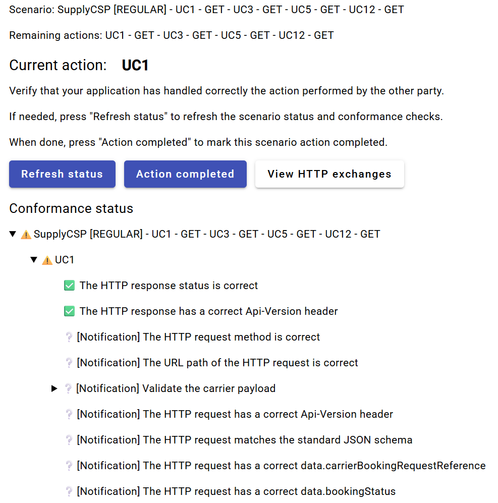 refresh scenario status