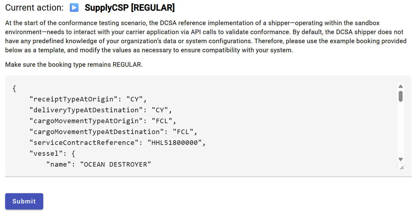 scenario json payload input