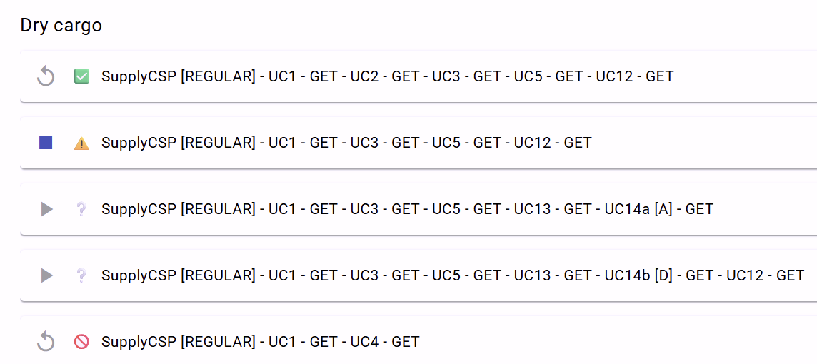 scenario list